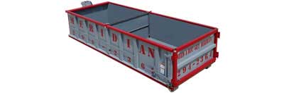 20 cubic yard Split Recycling Bin